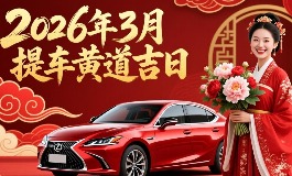2026年3月提车黄道吉日，开车从选日子开始好运