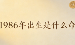 1986年出生是什么命，38岁后运势大不同