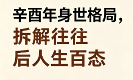 辛酉年身世格局，拆解往后人生百态